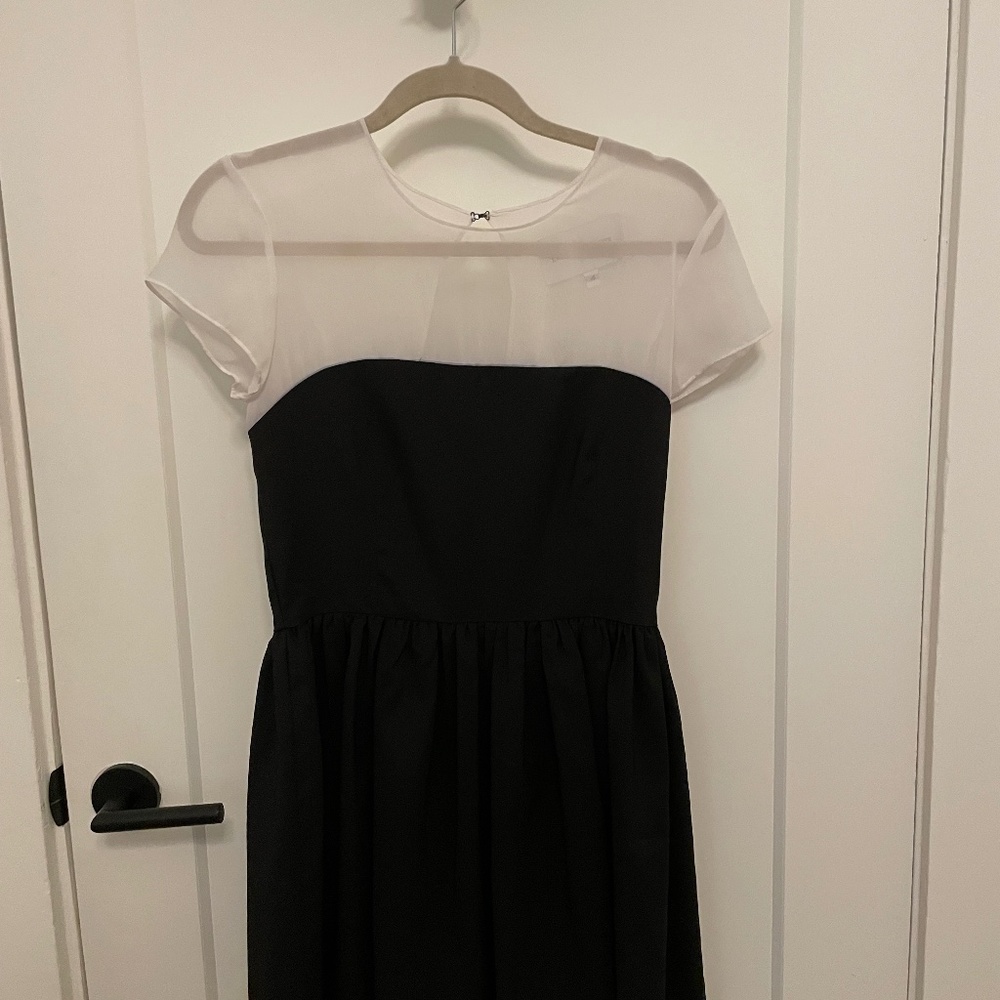 Designer Illusion Neckline Party Dress